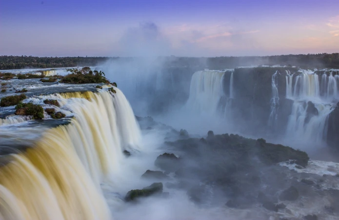 On the border between Brazil and Argentina, Iguaçu Falls is one of the world's most spectacular waterfall systems.