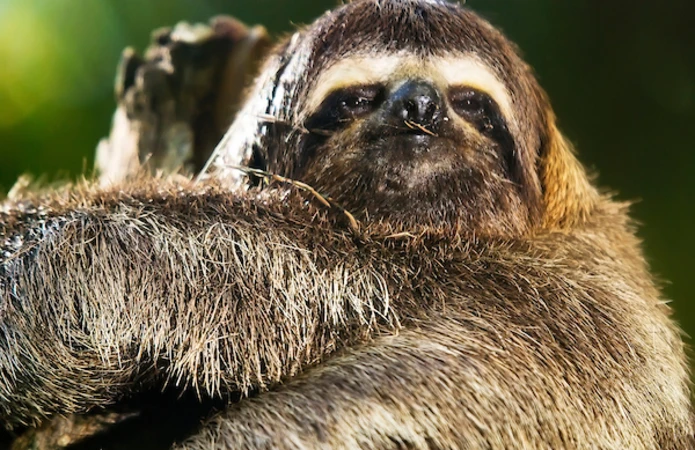 Sloths spend much of their lives suspended from branches